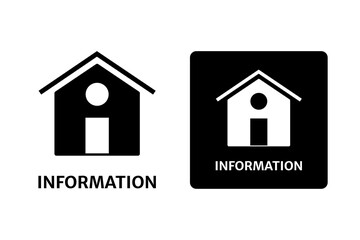 House information icon symbol. Flat vector illustration