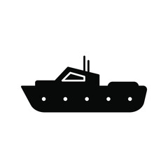 boat Icon Vector Illustration color editable
