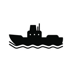 boat Icon Vector Illustration color editable