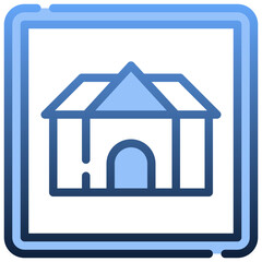 HOUSE Gradient icon,linear,outline,graphic,illustration