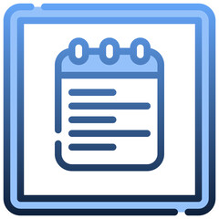 NOTEPAD Gradient icon,linear,outline,graphic,illustration
