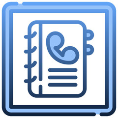 PHONE BOOK Gradient icon,linear,outline,graphic,illustration