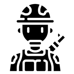 SOLDIER glyph icon,linear,outline,graphic,illustration