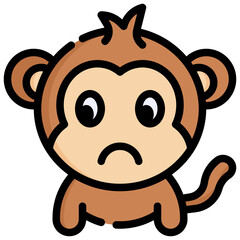 DISAPPOINTED filled outline icon,linear,outline,graphic,illustration