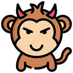 EVIL filled outline icon,linear,outline,graphic,illustration