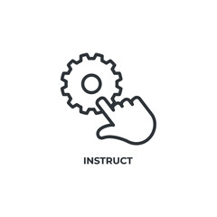 instruct line icon. linear style sign for mobile concept and web design. Outline vector icon. Symbol, logo illustration. Vector graphics