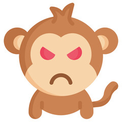 ANGRY flat icon,linear,outline,graphic,illustration