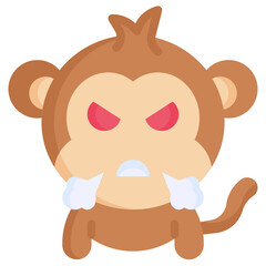 ANGRY flat icon,linear,outline,graphic,illustration