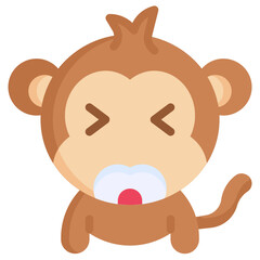 MAD flat icon,linear,outline,graphic,illustration