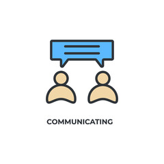 communicating vector icon. Colorful flat design vector illustration. Vector graphics