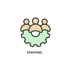 staffing vector icon. Colorful flat design vector illustration. Vector graphics