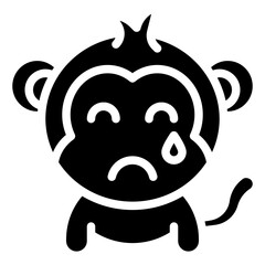 CRY glyph icon,linear,outline,graphic,illustration