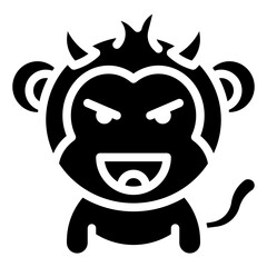 DEMON glyph icon,linear,outline,graphic,illustration