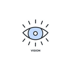 vision vector icon. Colorful flat design vector illustration. Vector graphics