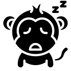SLEEP glyph icon,linear,outline,graphic,illustration