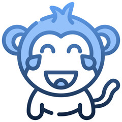 LAUGHING Gradient icon,linear,outline,graphic,illustration