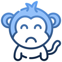 SAD Gradient icon,linear,outline,graphic,illustration