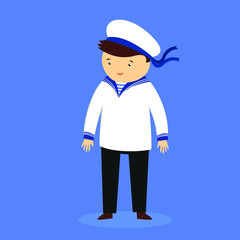 Sailor in uniform and peakless cap