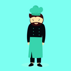 Chef in a hat and apron