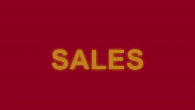 simple animation with words sale red color