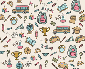 Back to School. Hand drawn illustration.