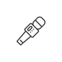 Karaoke microphone line icon