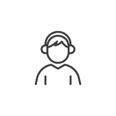 Listening music line icon