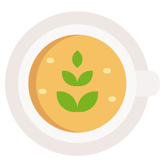 HERBAL TEA flat icon,linear,outline,graphic,illustration