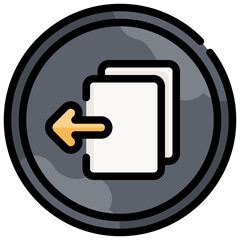 EXPORT filled outline icon,linear,outline,graphic,illustration