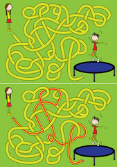 Trampoline maze