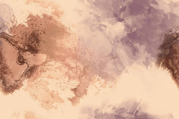 Abstract expressionism background with watercolor splashes on the white background. Style of modern  drip painting.Painting brush texture decoration.