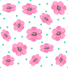 Hand-drawn floral seamless patterns.Vector design for paper, cover, fabric, interior decor and other users