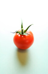 Cherry tomato on a light background close-up