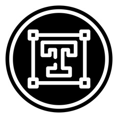 TEXT BOX glyph icon,linear,outline,graphic,illustration