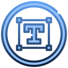 TEXT BOX Gradient icon,linear,outline,graphic,illustration