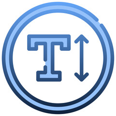 TEXT HEIGHT Gradient icon,linear,outline,graphic,illustration