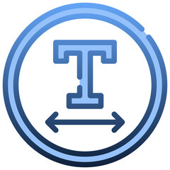 TEXT WIDTH Gradient icon,linear,outline,graphic,illustration