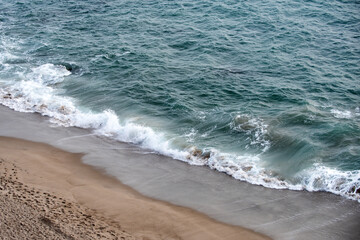 Blue sea with clear water. Ocean deep indigo in daylight. Feeling calm and relaxing. The idea for...