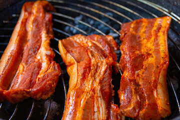 juicy steaks on a grill