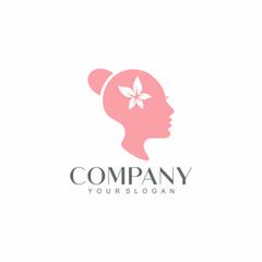 Beauty salon logo design vector template
