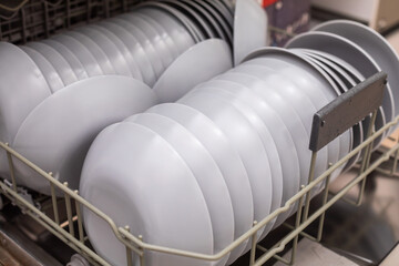 dishwasher after cleaning process