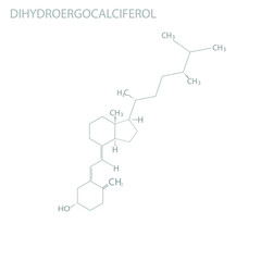 Dihydroergocalciferol molecular skeletal chemical formula.	