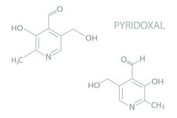  Pyridoxal molecular skeletal chemical formula.	