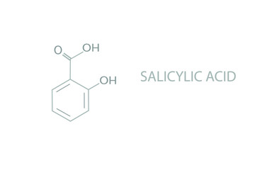  Salicylic acid molecular skeletal chemical formula.	