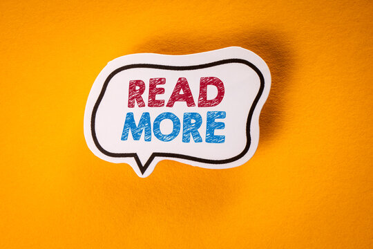 Read More. Speech bubble with text on a yellow background