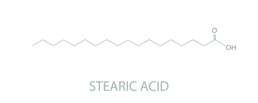 Stearic acid  molecular skeletal chemical formula.	