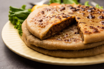 Keema Paratha, Chicken or mutton Mince Stuffed flatbread