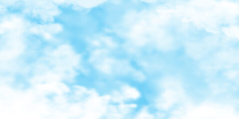 Blurry sunshine, fresh view of blue sky background, Abstract fluffy and cloudy painted blue sky vector illustration, Morning sky background with thick and white clouds.