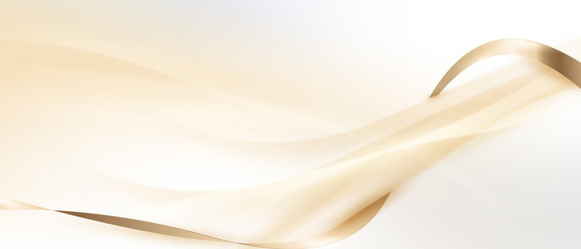Elegant white background with elegant golden elements. Modern 3D Abstract Vector Illustration Design