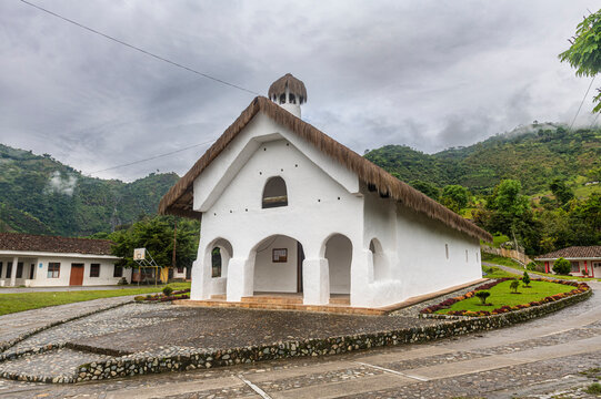 Traditional church of San Andres de Pisimbala, UNESCO World Heritage Site, Tierradentro